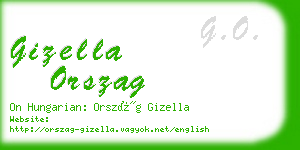 gizella orszag business card